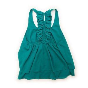 Naked Zebra Emerald Green Blouse Size M